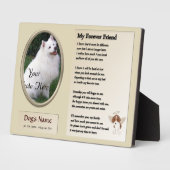 Dog Memorial - Mijn Forever Vriend - Beige Fotoplaat (Zijkant)