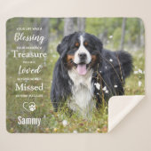 Dog Memorial Modern Sympathie Pet Loss Sherpa Deken (Voorkant (horizontaal))