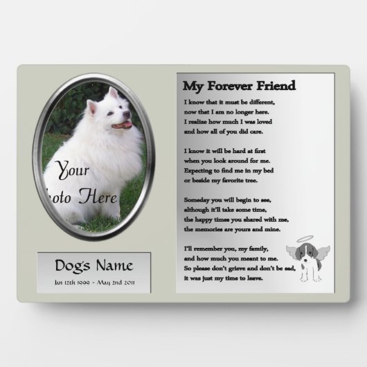 Dog Memorial - My Forever Friend - Grey Fotoplaat (voorkant)