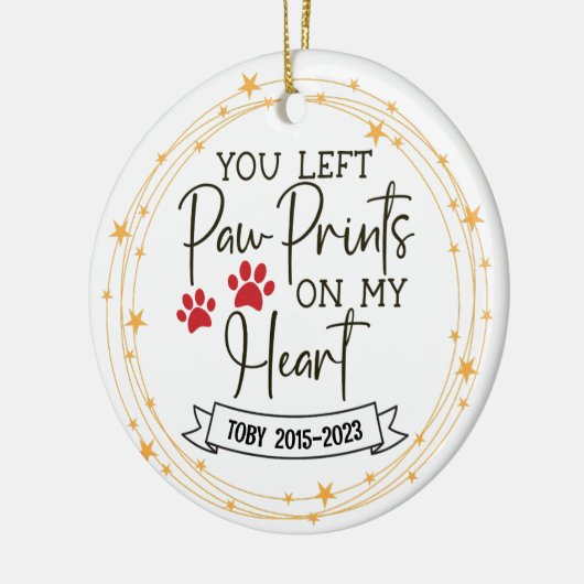 Dog Memorial Ornament (Links)
