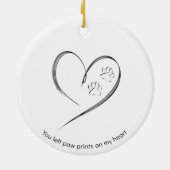 Dog Memorial Ornament Huisdier gepersonaliseerd (Achterkant)