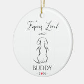 Dog Memorial Ornament Huisdier gepersonaliseerd (Links)