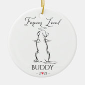 Dog Memorial Ornament Huisdier gepersonaliseerd (Voorkant)