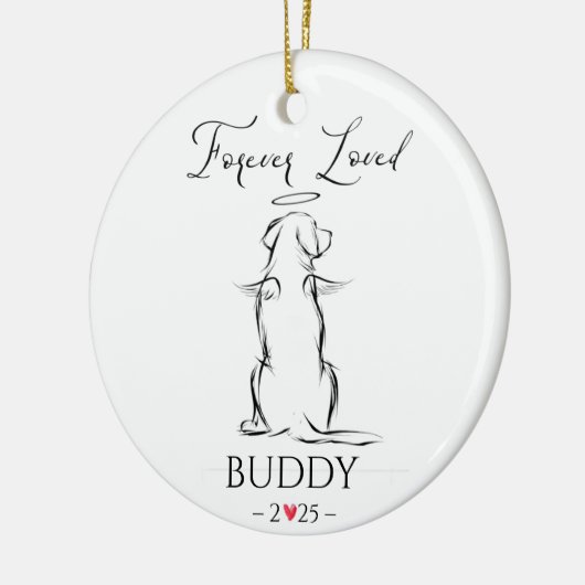 Dog Memorial Ornament Huisdier gepersonaliseerd (Links)