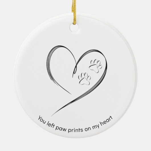 Dog Memorial Ornament Huisdier gepersonaliseerd (Achterkant)