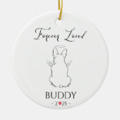 Dog Memorial Ornament Huisdier gepersonaliseerd (Voorkant)