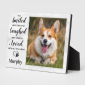 Dog Memorial Personalized Pet Herdenking Foto Fotoplaat (Zijkant)
