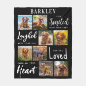 Dog Memorial Personalized Pet Loss 8 Photo Collage Fleece Deken (Voorkant)