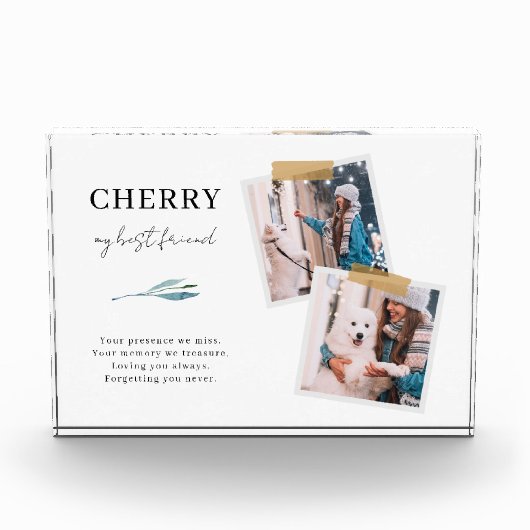 Dog Memorial Pet Loss 2 Photo Block Fotoblokken (Voorkant)