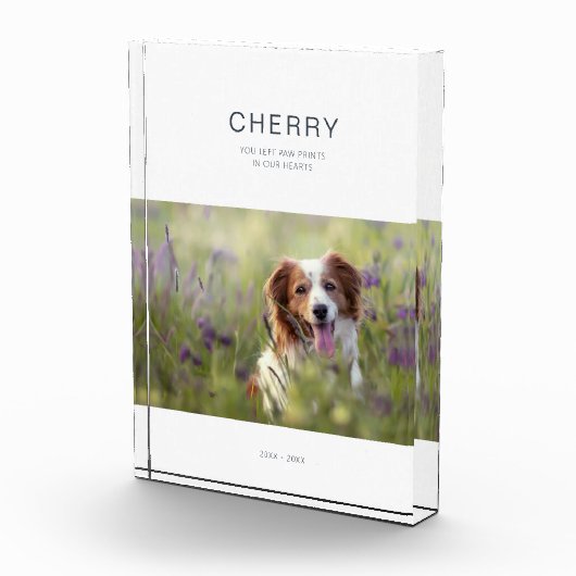 Dog Memorial Pet Loss Fotoblokken (Rechts)