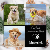 Dog Memorial Pet Loss gepersonaliseerd 3 fotocolla Metalen Ornament