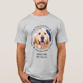 Dog Memorial Pet Loss Keepomwille Custom Photo T-shirt (Voorkant)