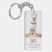 Dog Memorial Pet Loss Keepomwille Dubbele foto Aan Sleutelhanger (Voorkant Links)