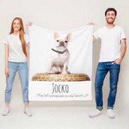 Dog Memorial Pet Loss Keepomwille Foto gepersonali Fleece Deken