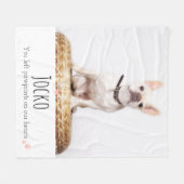 Dog Memorial Pet Loss Keepomwille Foto gepersonali Fleece Deken (Voorkant (Horizontaal))