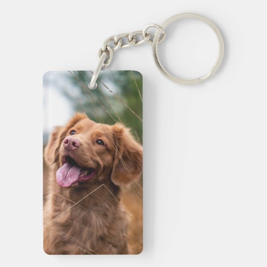 Dog Memorial Pet Loss Keepomwille Foto Sleutelhang Sleutelhanger (achterkant)