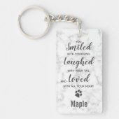 Dog Memorial Pet Loss Keepomwille Foto Sleutelhang Sleutelhanger (Voorkant)