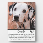 Dog Memorial - Pet Loss Keepomwille Gift- Dog Symp Fotoplaat (voorkant)