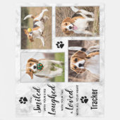 Dog Memorial Pet Loss Keepomwille Photo Collage Fleece Deken (Voorkant)