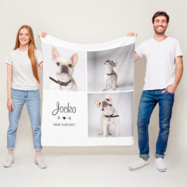 Dog Memorial Pet Loss Keepomwille Photo Collage Fleece Deken