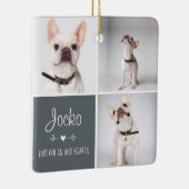 Dog Memorial Pet Loss Keepomwille Photo Collage Keramisch Ornament (Rechts)