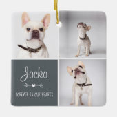 Dog Memorial Pet Loss Keepomwille Photo Collage Keramisch Ornament (Voorkant)