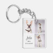 Dog Memorial Pet Loss Keepomwille Photo Collage Sleutelhanger (Voorkant Links)