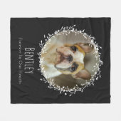 Dog Memorial Pet Loss Keepomwille Photo Wreater Fleece Deken (Voorkant (Horizontaal))