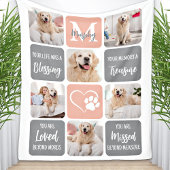 Dog Memorial Pet Loss Modern Colour Photo Collage Fleece Deken