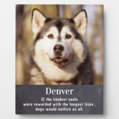 Dog Memorial - Pet Loss Sympathy - Aangepaste foto Fotoplaat (Voorkant)