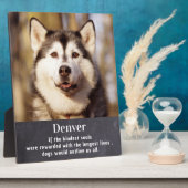 Dog Memorial - Pet Loss Sympathy - Aangepaste foto Fotoplaat (Zijkant)