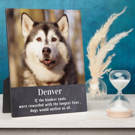 Dog Memorial - Pet Loss Sympathy - Aangepaste foto Fotoplaat (Zijkant)