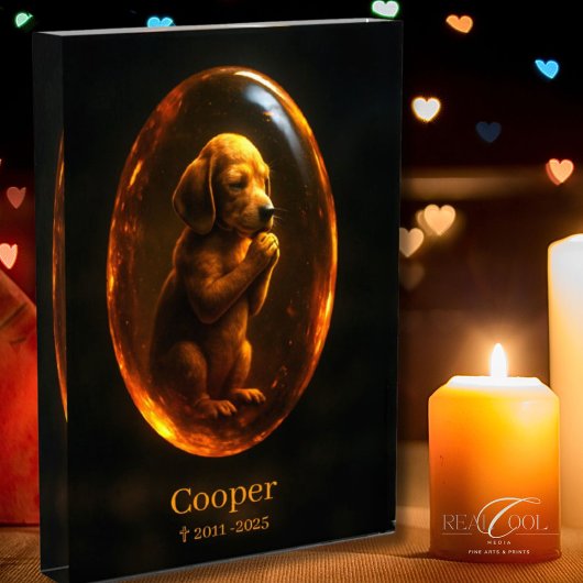 Dog Memorial Photo Block - Hound Dog Fotoblokken