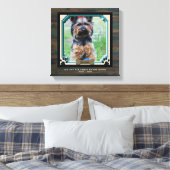 Dog Memorial PHOTO Canvas Paw Print on Our Height (Insitu (Slaapkamer))
