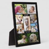 Dog Memorial Photo Collage Name Dates Black Fotoplaat (Zijkant)