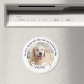 Dog Memorial Quote 2 Foto Pawprint Heart Infinity Magneet (Insitu (Vaatwasser))