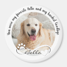 Dog Memorial Quote 2 Foto Pawprint Heart Infinity Magneet