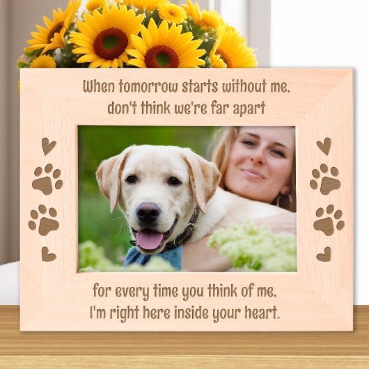 Dog Memorial Remembrance Pet Custom Houten Foto Gegraveerde Lijstjes