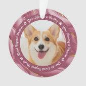 Dog Memorial Roos Gold Specialized 2 Pet Photo Ornament (voorkant)