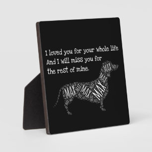 Dog Memorial Sign - Personalized Dog Dachshund Pl Fotoplaat