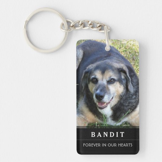 Dog Memorial Sleutelhanger rouwt niet om mijn pass (Voorkant)