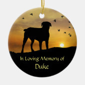 Dog Memorial: Spiritueel gedicht op rug Keramisch Ornament (Voorkant)