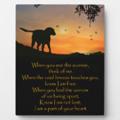 Dog Memorial Spiritueel Poem Fotoplaat (Voorkant)