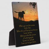 Dog Memorial Spiritueel Poem Fotoplaat (Zijkant)