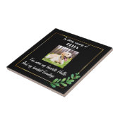 Dog Memorial Stone Loss of Pet Stone Black Tegeltje (Zijkant)