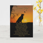 Dog Memorial Sympathie Kaart (Gele Bloem)