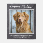 Dog Memorial Sympathy Quote - Pet Loss - Pet Photo Fleece Deken (Voorkant)
