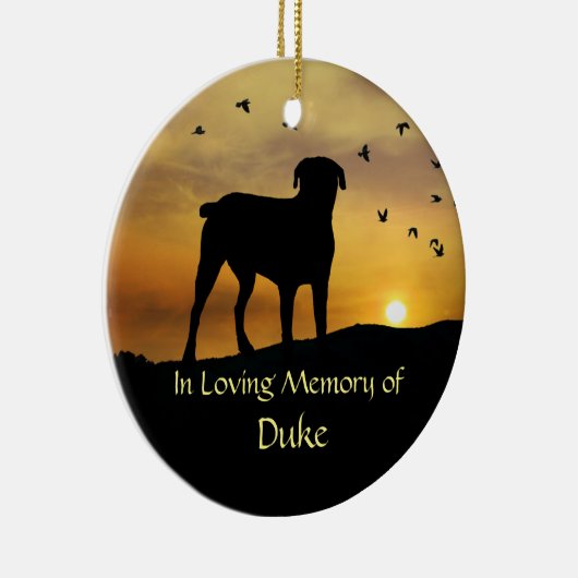 Dog Memorial Tribute Keramisch Ornament (Rechts)