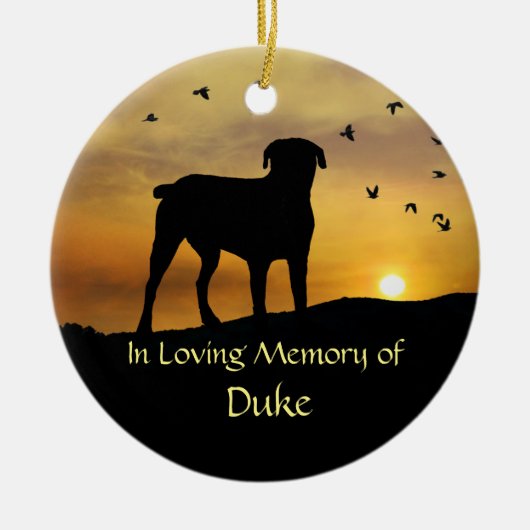 Dog Memorial Tribute Keramisch Ornament (Voorkant)