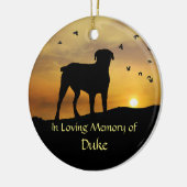 Dog Memorial Tribute Keramisch Ornament (Links)